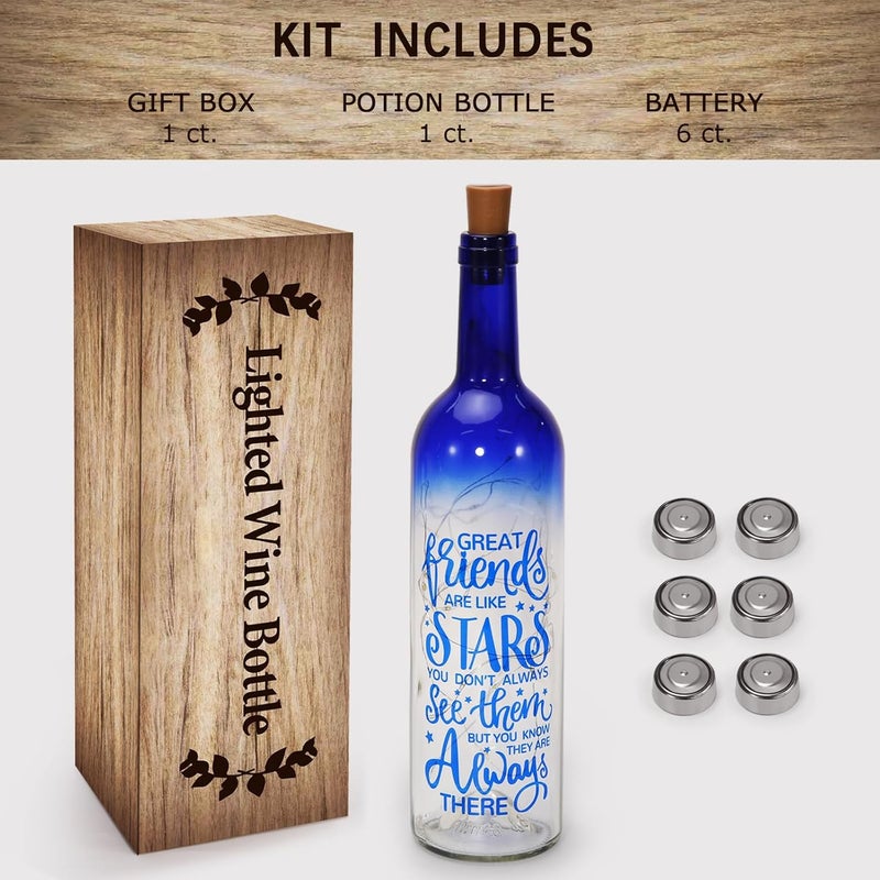 MOREDOTS Christmas Gifts for Women - Best Friends Gifts 2025 - Wine Bottle Lights with Cork - Light Up Lamp Decor for Home Decorations - Birthday Friendship Unique Gift for Womens Men Sister Girls Boys Adults - Image 3